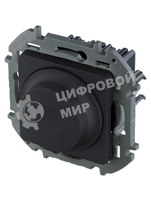 Светорегулятор поворотный Legrand без нейтрали, 300 Вт, антрацит