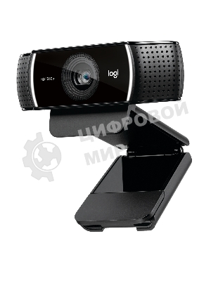 Веб-камера Logitech C922 Pro Stream 1920x1080, 30 кадр/с, USB Type-A, микрофон (2 шт, шумоподавление), автоматическая фокусировка, автоосвещение, универсальное крепление