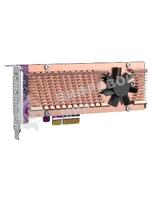 Плата расширения QNAP QM2-2P-244A Dual M.2 22110/2280 SATA SSD expansion card (PCIe Gen2 x2), Low-profile bracket pre-loaded, Low-profile flat and Full-height are bundled (shorter version to support TVS-x82/TS-x77 PCIe slot 2 & slot 3)