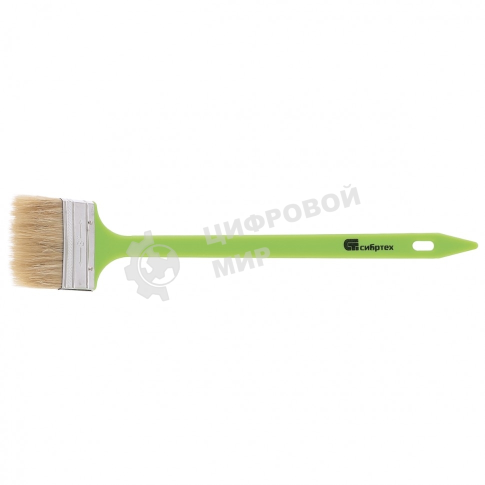 Кисть радиаторная 75 мм, натуральная щетина, пластиковая рукоятка