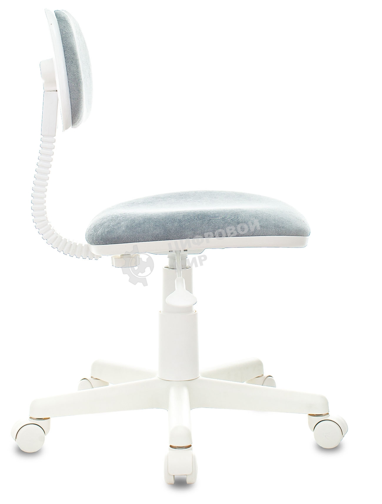 Кресло детское Бюрократ CH-W201NX Light-28 серо-голубой, крестов. пластик, пластик белый