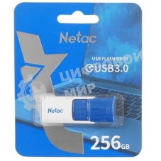 Флешка USB Netac U182 (NT03U182N-256G-32RE), 256Gb, USB 3.0, R/W 70/30, черный/красный