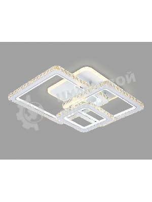 Управляемый светодиодный светильник Ambrella light FA1732/3 WH/CH белый/хром 145W 3000K/4200K/6400K 670*510*150 (ПДУ РАДИО 2.4G)