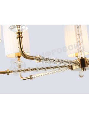 Люстра Ambrella light LH71503/7 BS/FR латунь/белый матовый E14*7 max 40W D840*640