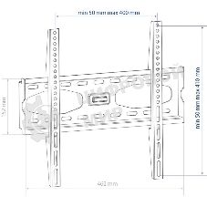 Крепеж Kromax STAR-33 new черный, Кр. стал. настенный для TV 22