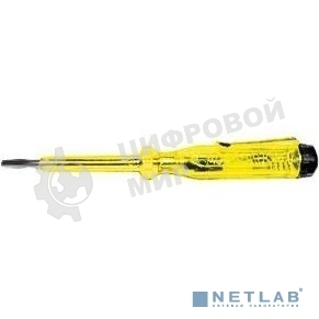 Отвертка индикаторная КУРС желтая ручка 100 - 500 В, 140 мм 56501