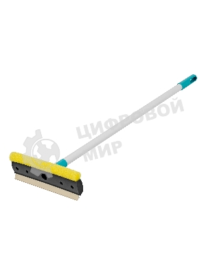 Щетка-окномойка Home Palisad с водосгоном, пластиковый черенок, 640х220 мм
