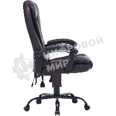 Кресло компьютерное Cactus CS-CHR-OC03M-BR темно-коричневый, эко.кожа, с подголовником