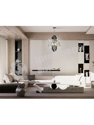 Люстра Ambrella light LH41020/12 BK/CL черный/прозрачный E14*12 max 40W D560*660