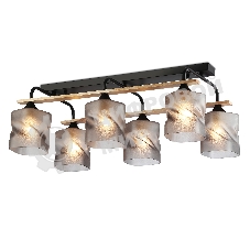 Светильник Ambrella light TR3033250/6 BK/WD черный/дерево E27/6 max 60W 580*340*245
