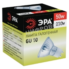 Лампа галогенная ЭРА GU10-JCDR (MR16) -50W-230V(10/200/4800)