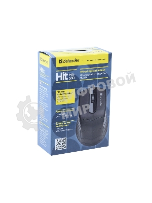 Мышь проводная Defender HIT MB-530 черный, 1000 dpi, USB, кнопки - 3