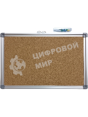 Доска пробковая Buro 60x90 см, алюминиевая рама