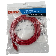 Патч-корд Buro UTP 4 пары cat.5e CCA molded 5м красный RJ-45 (m)-RJ-45 (m)