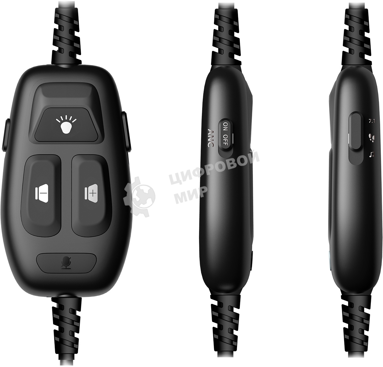 Гарнитура проводная с микрофоном A4Tech Bloody MC750 черный 2.3м мониторные USB оголовье (MC750 BLACK)