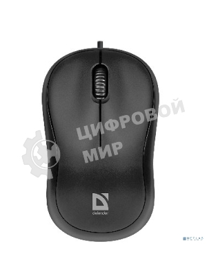 Мышь проводная Defender Patch MS-759 черный, 1000 dpi, USB, кнопки - 3