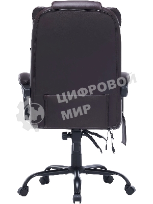 Кресло Cactus CS-CHR-OC03M-BR темно-коричневый, экокожа, подголовник