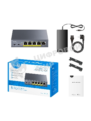 Коммутатор Cudy GS1005P, 5×1 Гбит/с