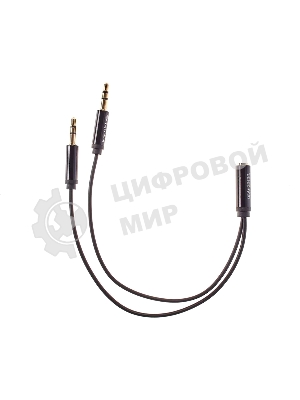 Кабель-адаптер 2x3.5ST(M)/3.5 ST(F), 0.2м, Telecom PRO TAV205M-0.2M