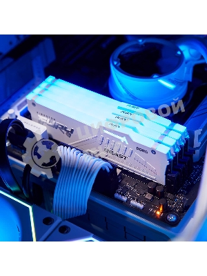 Оперативная память Kingston Fury Beast, DDR5, 32Gb (1x32GB), 5600MHz, CL36, DIMM, радиатор, RGB, белый