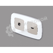 Лицевая панель OMEGA (Серо-бежевый матовый) для HDMI розетки QUANT OP3740