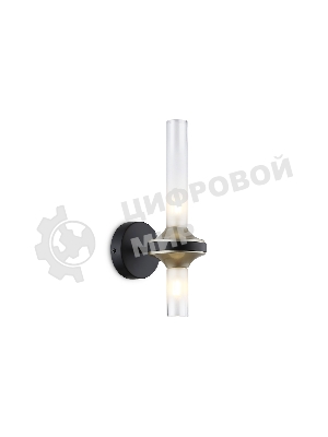 Настенный светильник Ambrella light LH55355/2 BK/CGD/CL черный/золото/прозрачный G9/2 max 30W 150*100*320