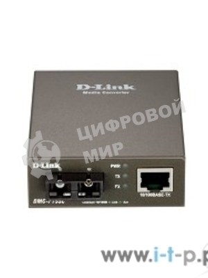 Сетевое оборудование D-Link DMC-F15SC/A1A Медиаконвертер из 100BASE-TX по витой паре в 100BASE-FX по одномодовому волокну (15 км, SC)