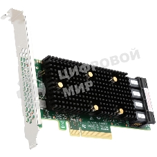 Адаптер HBA SAS 9400-16i SGL (05-50008-00), PCIe 3.1 x8 LP, Tri-Mode SAS/SATA/NVMe 12G HBA, 16port(2*int SFF8643), 3416 IOC