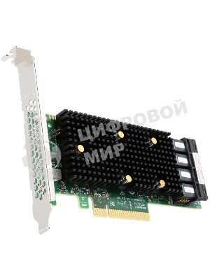 Адаптер HBA SAS 9400-16i SGL (05-50008-00), PCIe 3.1 x8 LP, Tri-Mode SAS/SATA/NVMe 12G HBA, 16port(2*int SFF8643), 3416 IOC