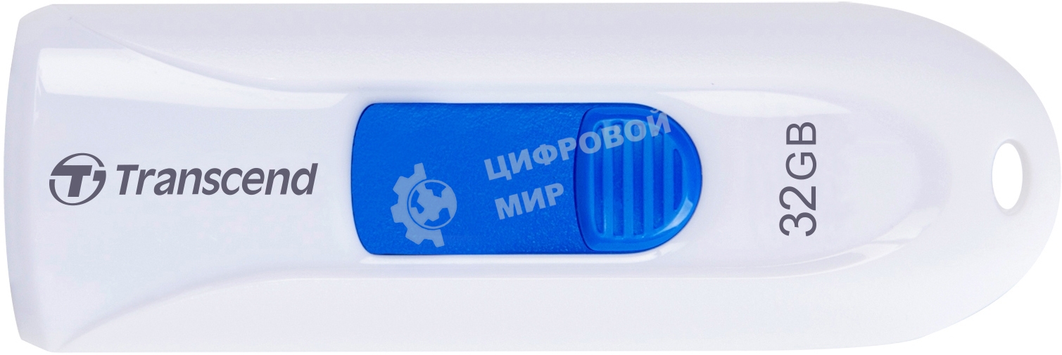 Флешка USB Transcend JetFlash 790 (TS32GJF790W), 32Gb, USB 3.0, R/W 90/40, белый/синий