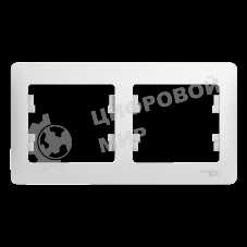 Рамка 2-м Glossa горизонт. белый SchE GSL000102