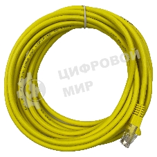 Патч-корд Buro UTP 4 пары cat5E CCA molded 5м желтый RJ-45 (m)-RJ-45 (m)