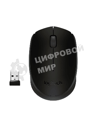 Мышь беспроводная Logitech M171 черный/серый, 1000 dpi, радиоканал, USB, кнопки - 3