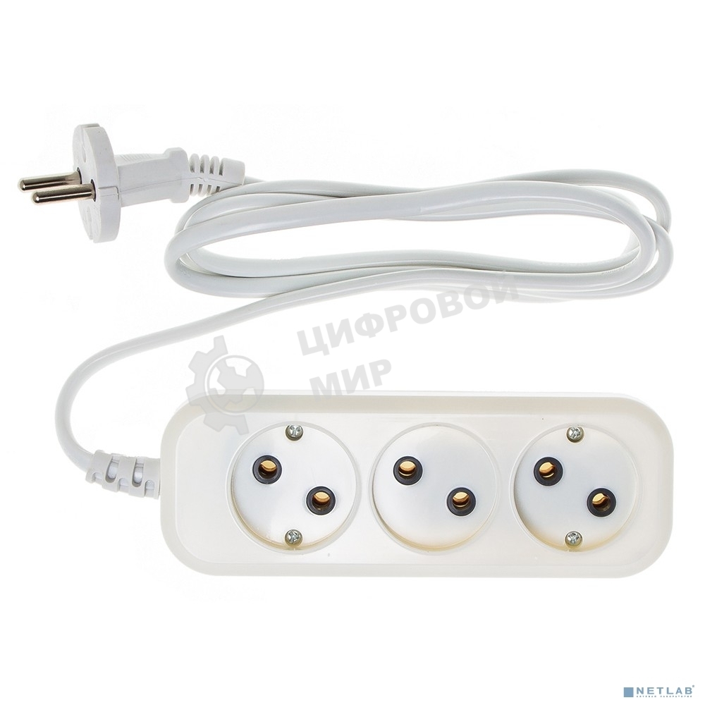 Сетевой удлинитель Buro BU-PSL3.1/W 1.5 м (3 розетки) белый (пакет ПЭ)