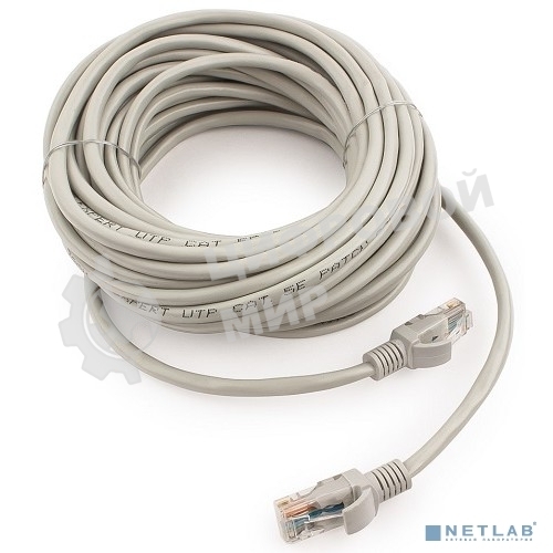 Патч-корд медный UTP Cablexpert PP10-10M cat.5, 10м, литой, многожильный, серый