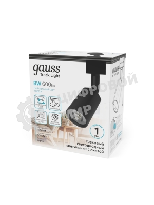 Светильник Gauss TR090 4000K цв.св.:белый нейтральный черный