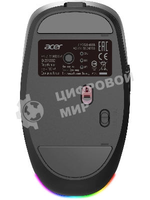 Мышь беспроводная Acer OMR400 черный, 3200 dpi, USB, Bluetooth / радиоканал, кнопки - 6