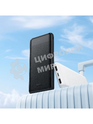 Внешний аккумулятор 10000mAh 2USB+1Type-C+1micro USB 2.0A Hoco J153 (Black)