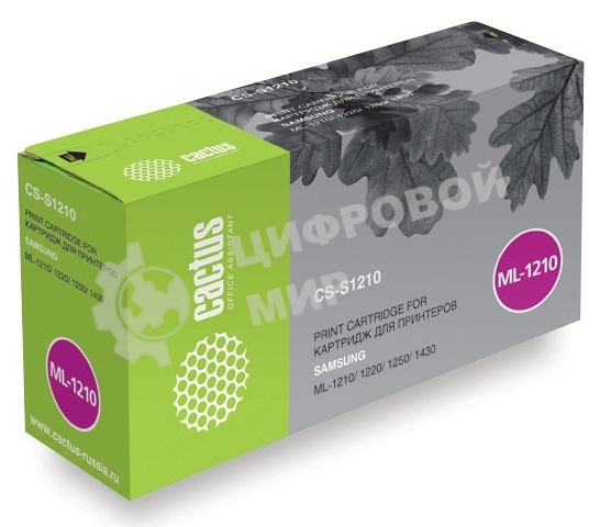 Картридж лазерный Cactus CS-S1210 (ML-1210D3) черный (2500 стр.) для принтеров SAMSUNG ML-1210/1220/1250/1430