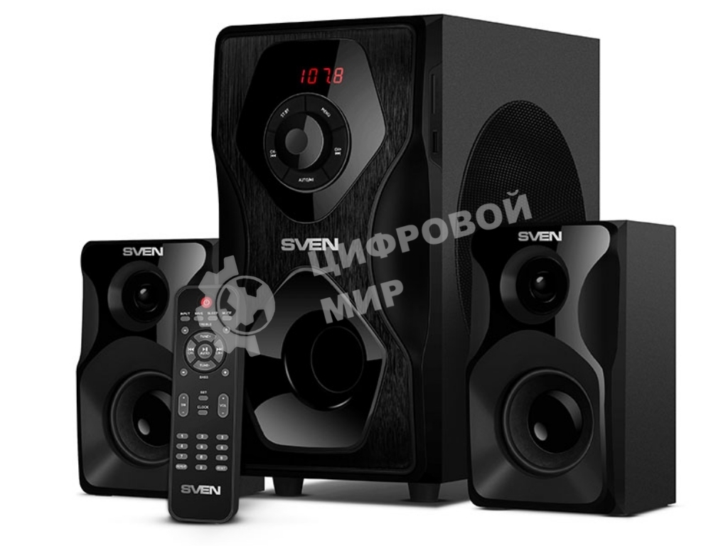 Акустическая система SVEN AC MS-2055, черный (55Вт, FM-тюнер, USB/SD, дисплей, ПДУ, Bluetooth)