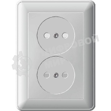Розетка 2-м СП W59 16А IP20 защ. шторки без заземл. сл. кость SchE RS16-254-28