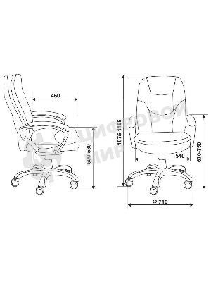 Кресло Бюрократ CH-868N Boroko-37 коричневый, экокожа