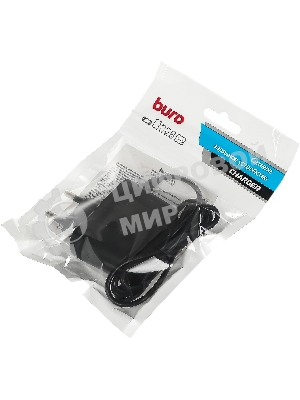 Сетевое зарядное устройство Buro BUWC1 2A кабель USB Type C черный