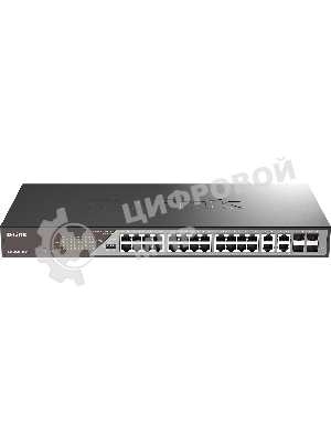Коммутатор сетевой Smart L2 Surveillance Switch 24х1000Base-T PoE, 4xCombo 1000Base-T/SFP, PoE Budget 370W, Long-range PoE up to 250m