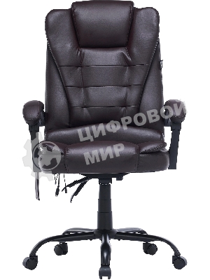 Кресло Cactus CS-CHR-OC03M-BR темно-коричневый, экокожа, подголовник