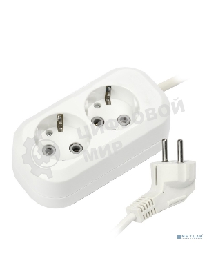 Удлинитель Smartbuy SBE-16-2-03-Z 2 гнезда 3 метра 16А/3,5 кВт с заземлением ПВС 3х1 мм2