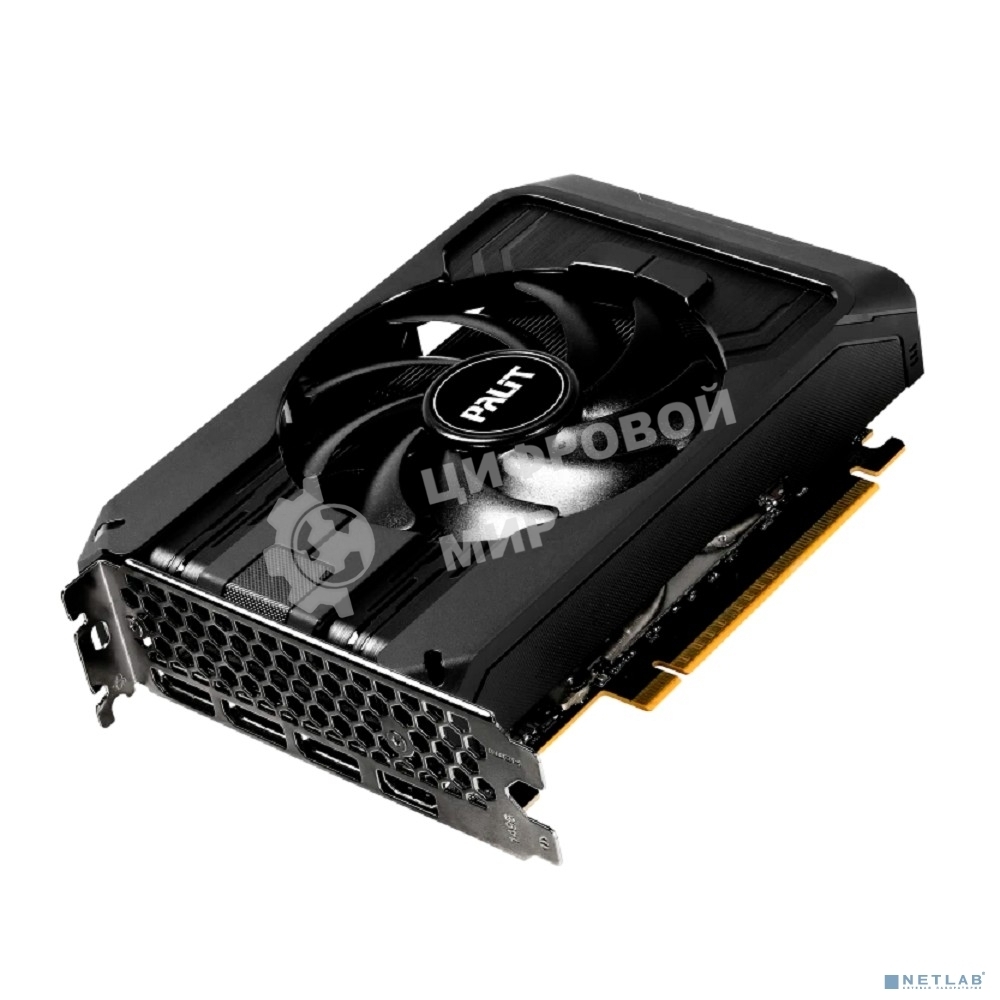 Видеокарта Palit GeForce RTX 5050 StormX OC, NVIDIA RTX 5050, 8 ГБ GDDR6, 128 бит, PCI-e 5.0, 1xHDMI, 3xDP, 2617 МГц