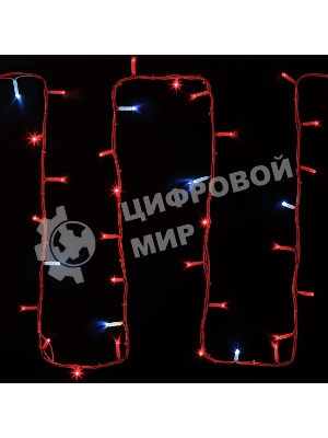 Гирлянда светодиодная Нить 20м 200 LED КРАСНЫЙ белый каучук IP67 эффект мерцания 230В соединяется нужен блок 315-001 NEON-NIGHT