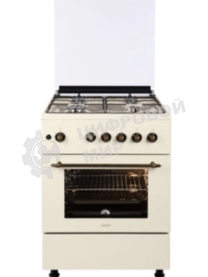 Плита газовая Nordfrost GG 6061 Y бежевый, конфорок 4 шт, духовка 63 л, 60 см x 89 см x 60 см
