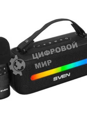 Колонка портативная SVEN PS-255 черный 12W 1.0 BT 3600mAh